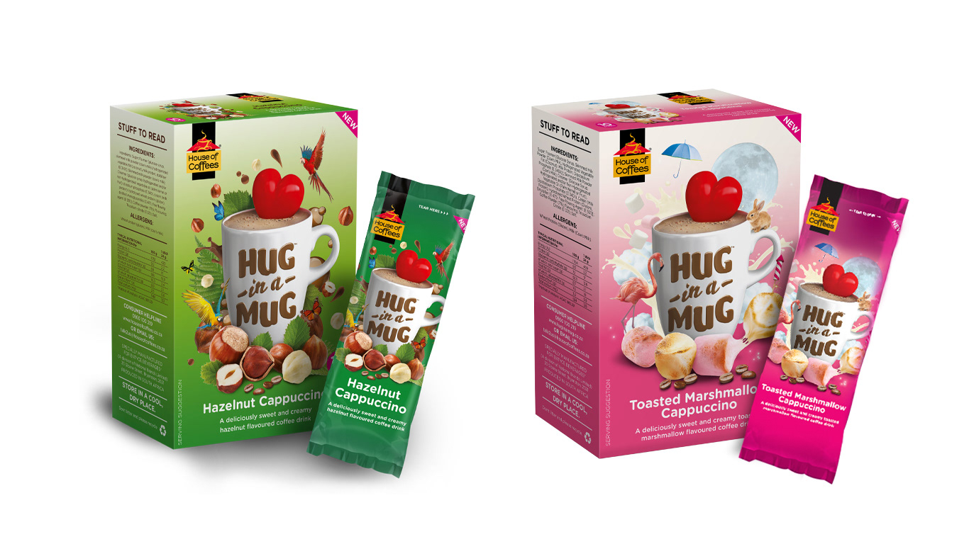Hug in a Mug packaging design